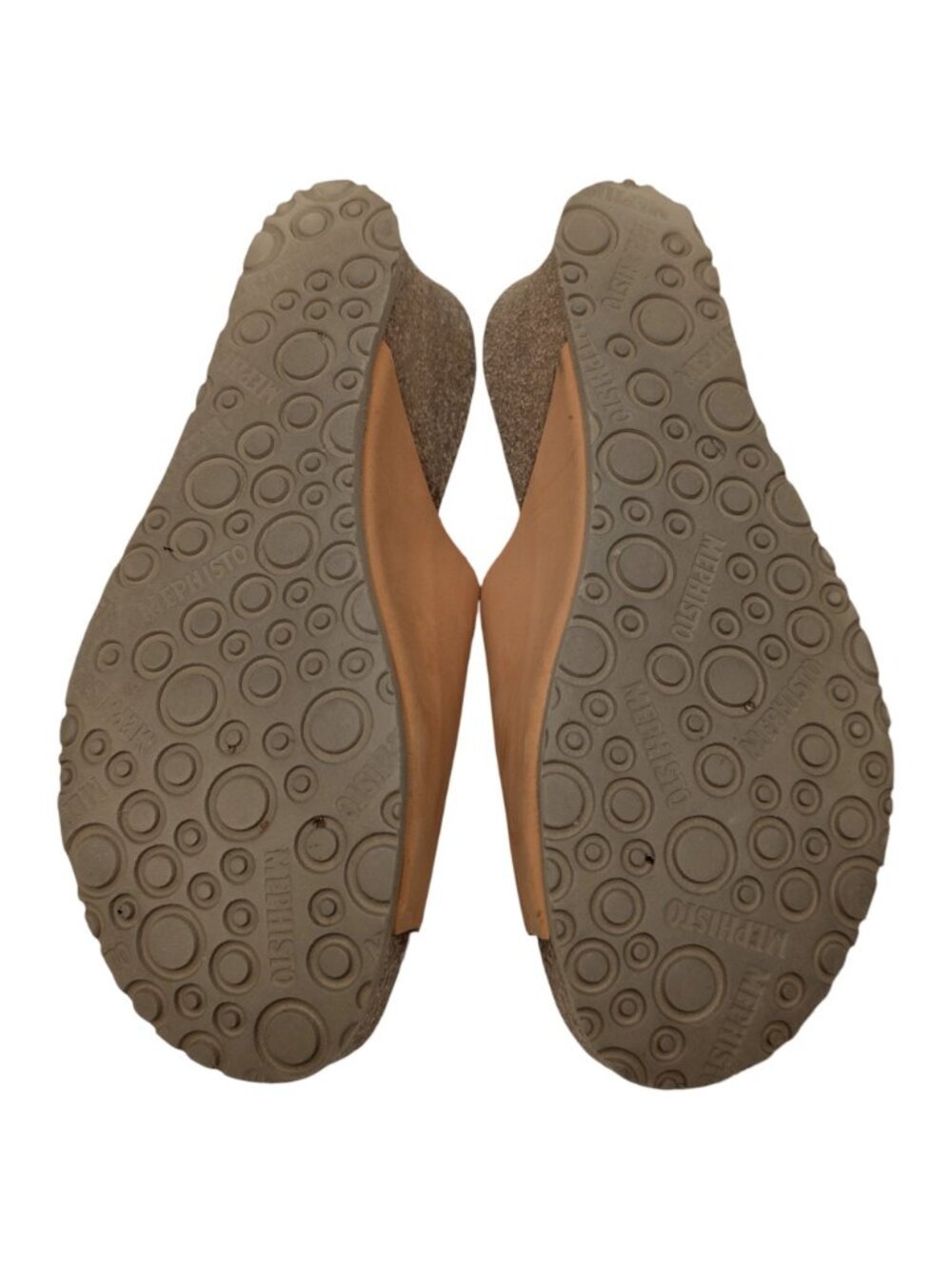 Mephisto Lisane Camel Scratch Sandals Womens Tan Leather Wedge Heel EU 40 US 9 - Picture 8 of 12